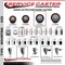 Service Caster 4'' Maroon Poly Swivel 7/16'' Grip Ring Stem Caster Set with Brake, 4PK SCC-GR20S414-PPUB-MRN-PLB-716138-4 - alternate 3